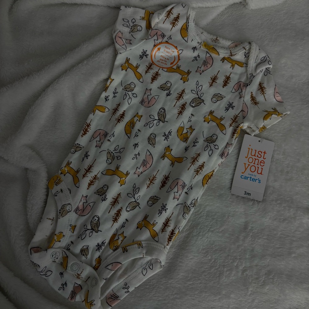 Carter's Just One You Woodland Print Baby Onesie